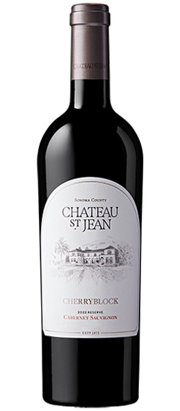 2021 cherryblock cabernet sauvignon chateau st jean bottle shot