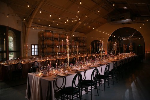 dinner table barrel room