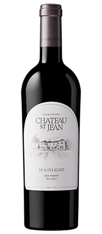 chateau st jean reserve moonlight malbec 2021 sonoma county bottle shot