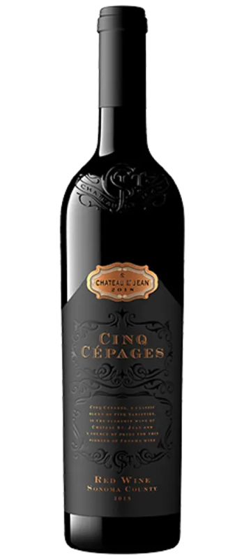 cinq cepages red blend 1.5l magnum 2018 sonoma county bottle shot