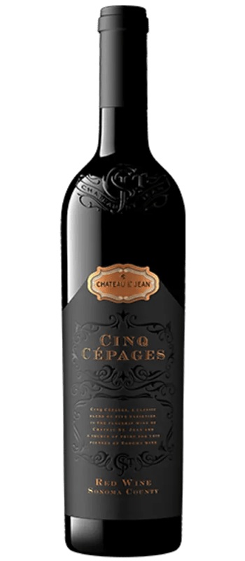 cinq cepages red blend 2017 sonoma county bottle shot