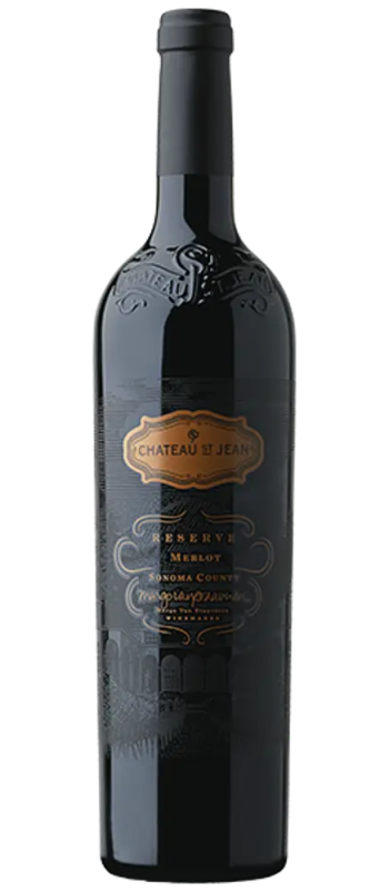 reserve merlot 2018 sonoma county bottle shot